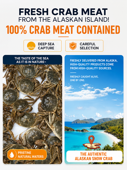 🦀Alaskan Snow Crab Ready-to-EatCrispy Crab -Evan