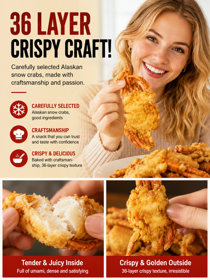 🦀Alaskan Snow Crab Ready-to-EatCrispy Crab -Evan